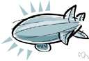 sausage - a small nonrigid airship used for observation or as a barrage balloon