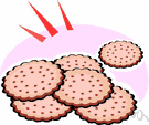 cracker - a thin crisp wafer made of flour and water with or without leavening and shortening