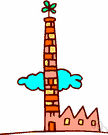 tower - anything that approximates the shape of a column or tower