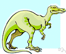 theropod - any of numerous carnivorous dinosaurs of the Triassic to Cretaceous with short forelimbs that walked or ran on strong hind legs