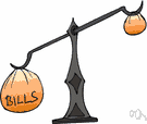 balance - the difference between the totals of the credit and debit sides of an account