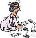newsreader - someone who reads out broadcast news bulletin