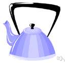 kettle - a metal pot for stewing or boiling