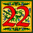 twenty-two - the cardinal number that is the sum of twenty-one and one