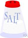 salt - a compound formed by replacing hydrogen in an acid by a metal (or a radical that acts like a metal)