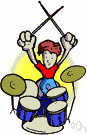 paradiddle - the sound of a drum (especially a snare drum) beaten rapidly and continuously