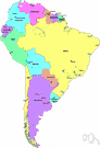 South America - a continent in the western hemisphere connected to North America by the Isthmus of Panama