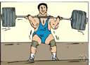 lifter - an athlete who lifts barbells