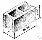 breeze block - a light concrete building block made with cinder aggregate