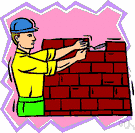 masonry - structure built of stone or brick by a mason