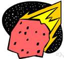 meteoroid - (astronomy) any of the small solid extraterrestrial bodies that hits the earth's atmosphere