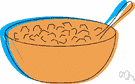 cereal bowl - a bowl for holding breakfast cereal