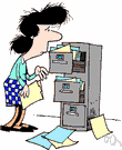 file clerk - a clerk who is employed to maintain the files of an organization