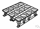spring mattress - a mattress containing springs in a rigid frame