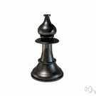 bishop - (chess) a piece that can be moved diagonally over unoccupied squares of the same color
