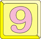ix - denoting a quantity consisting of one more than eight and one less than ten