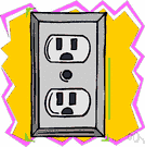 electric socket - a socket into which a lightbulb can be inserted