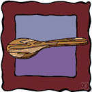 wooden spoon - a spoon made of wood