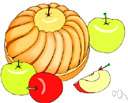 apple tart - a tart filled with sliced apples and sugar