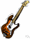 bass guitar - the guitar with six strings that has the lowest pitch