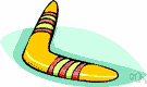 throwing stick - a curved piece of wood