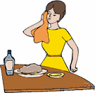 dishtowel - a towel for drying dishes