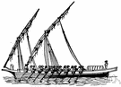 felucca - a fast narrow sailing ship of the Mediterranean
