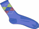 argyle - a sock knitted or woven with an argyle design (usually used in the plural)