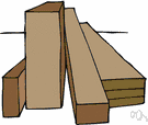 board - a stout length of sawn timber