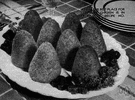 croquette - minced cooked meats (or vegetables) in thick white sauce