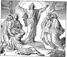 spiritualize - elevate or idealize, in allusion to Christ's transfiguration
