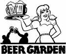 beer garden - tavern with an outdoor area (usually resembling a garden) where beer and other alcoholic drinks are served