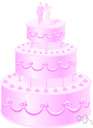 wedding cake - a rich cake with two or more tiers and covered with frosting and decorations