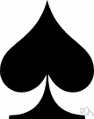 spade - a playing card in the major suit that has one or more black figures on it
