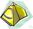 Wall tent - a canvas tent with four vertical walls