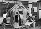 wendy house - plaything consisting of a small model of a house that children can play inside of