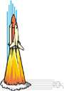 blastoff - the launching of a missile or spacecraft to a specified destination
