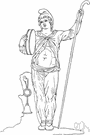 Shepherd's crook - a long staff with one end being hook shaped