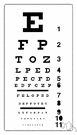 eye chart - a chart that is read from a fixed distance