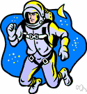 astronaut - a person trained to travel in a spacecraft