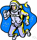 cosmonaut - a person trained to travel in a spacecraft