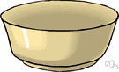bowl - a round vessel that is open at the top