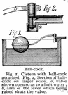 ball cock - floating ball that controls level in a water tank