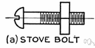 Stove bolt - a small machine bolt