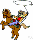 cowgirl - a woman cowboy