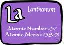 lanthanum - a white soft metallic element that tarnishes readily