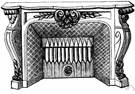 mantle - shelf that projects from wall above fireplace