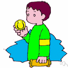 ball boy - a boy who retrieves balls for tennis players