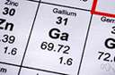 gallium - a rare silvery (usually trivalent) metallic element