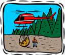 lift - transportation of people or goods by air (especially when other means of access are unavailable)